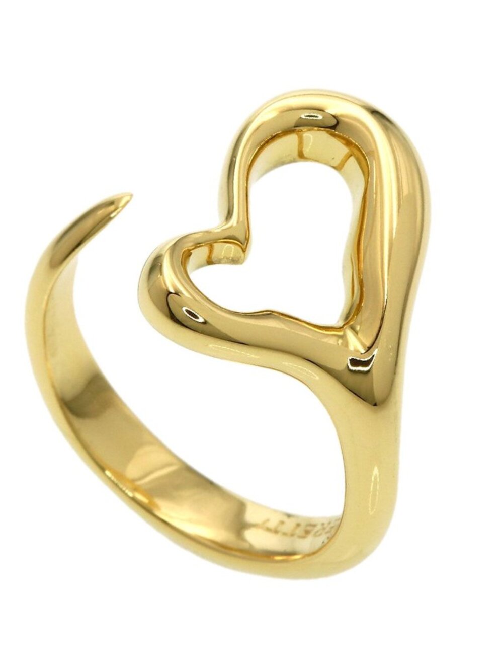 Tiffany & Co Open Heart Ring 18k Yellow Gold